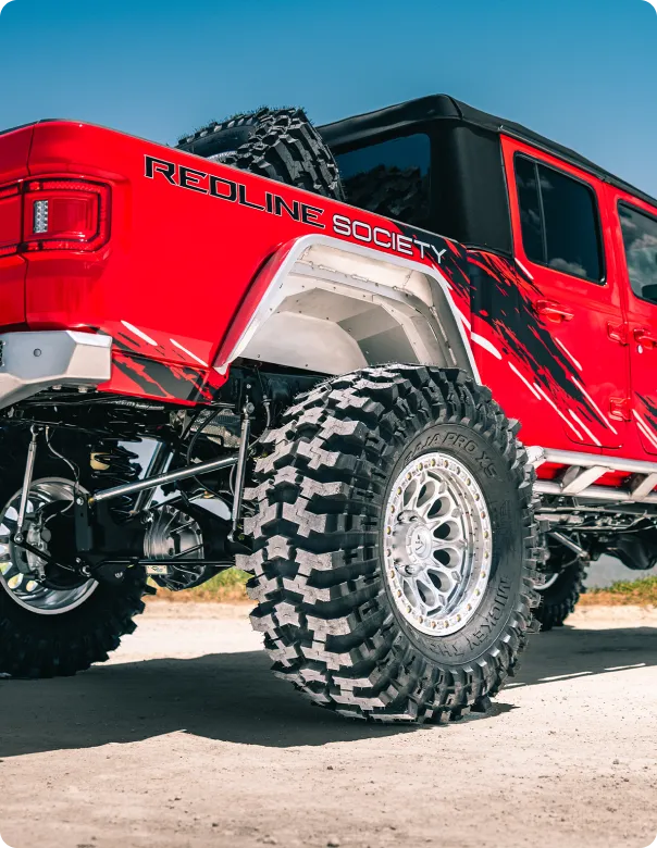 Custom truck build showcase at Redline Auto Creations shop