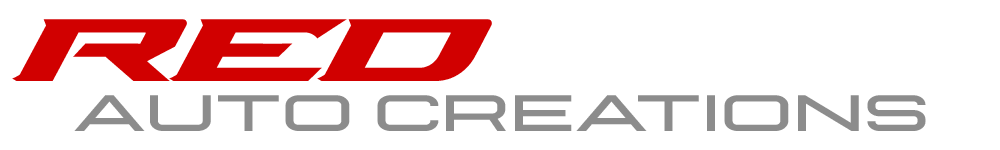 Redline Auto Creations logo black background