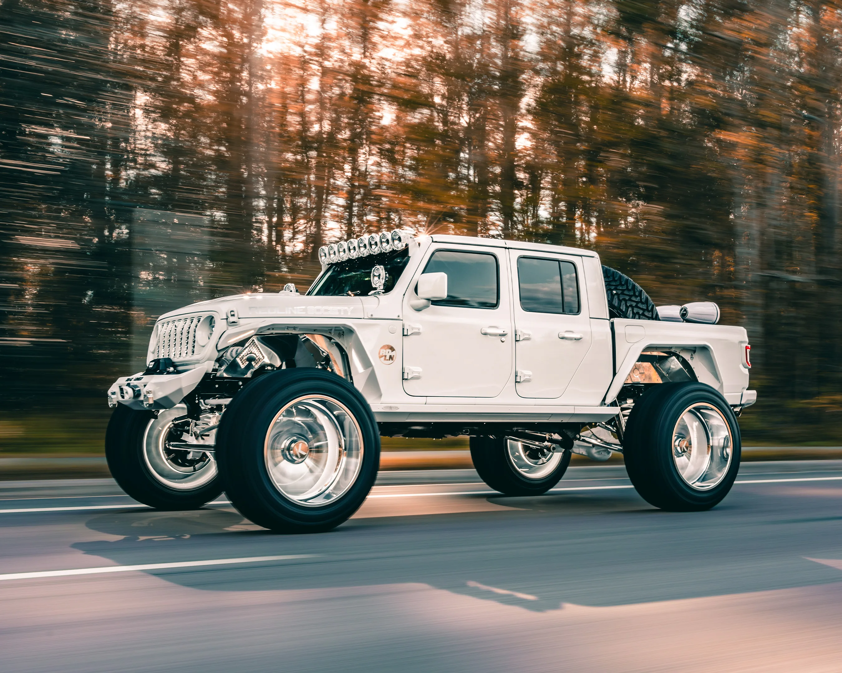 Custom lifted truck by Redline Auto Creations in Tampa Florida