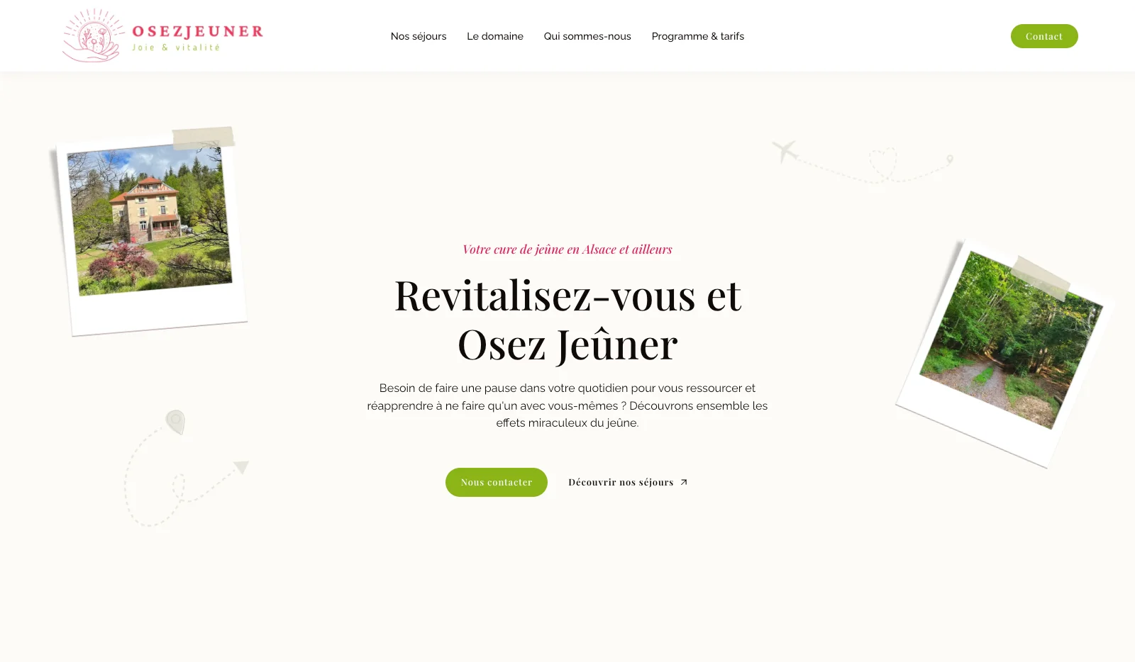 projet de site réalisé pour osez jeûner