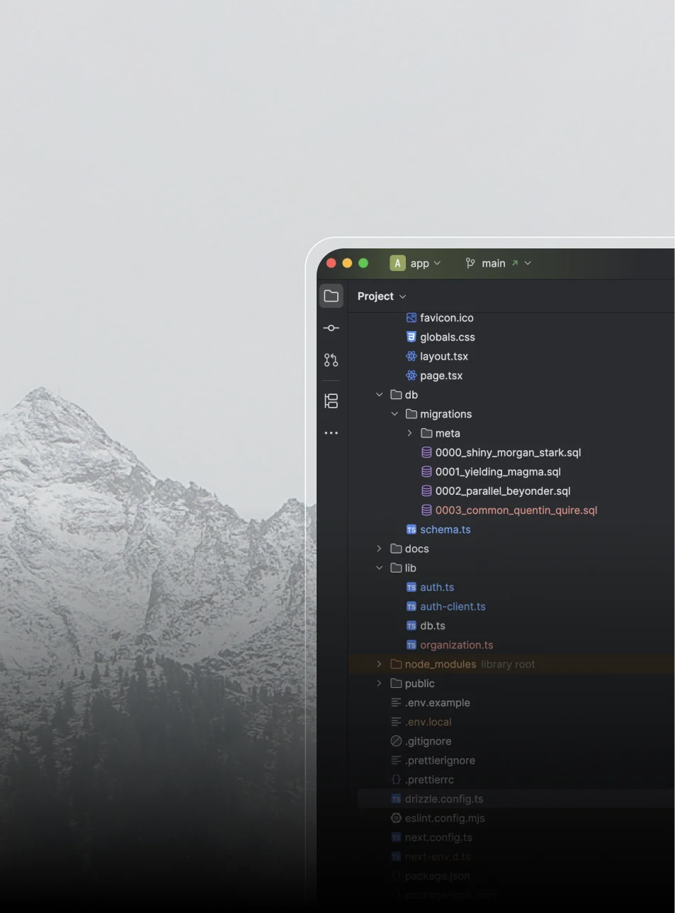 exemple de projet en ligne de code
