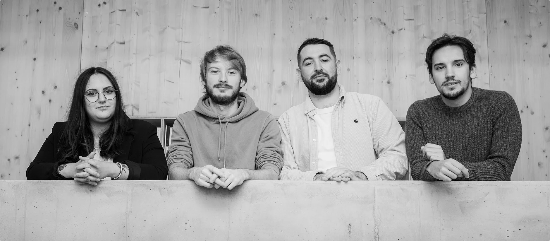 photo des 4 fondateurs de l'agence studio seja