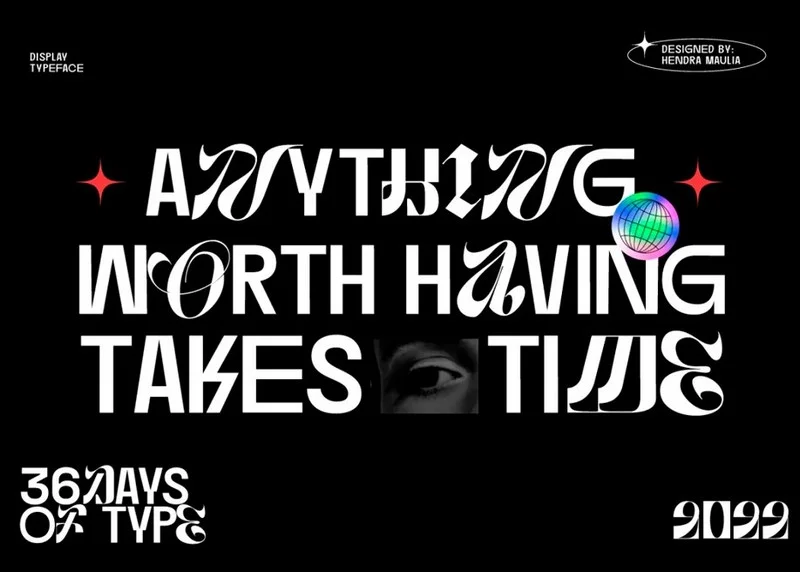 exemple site typographies surdimensionnées