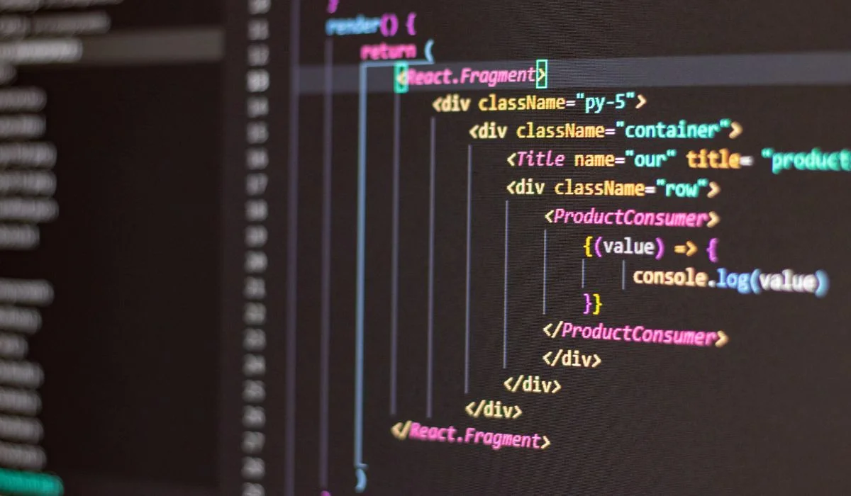 lignes de code sur une interface
