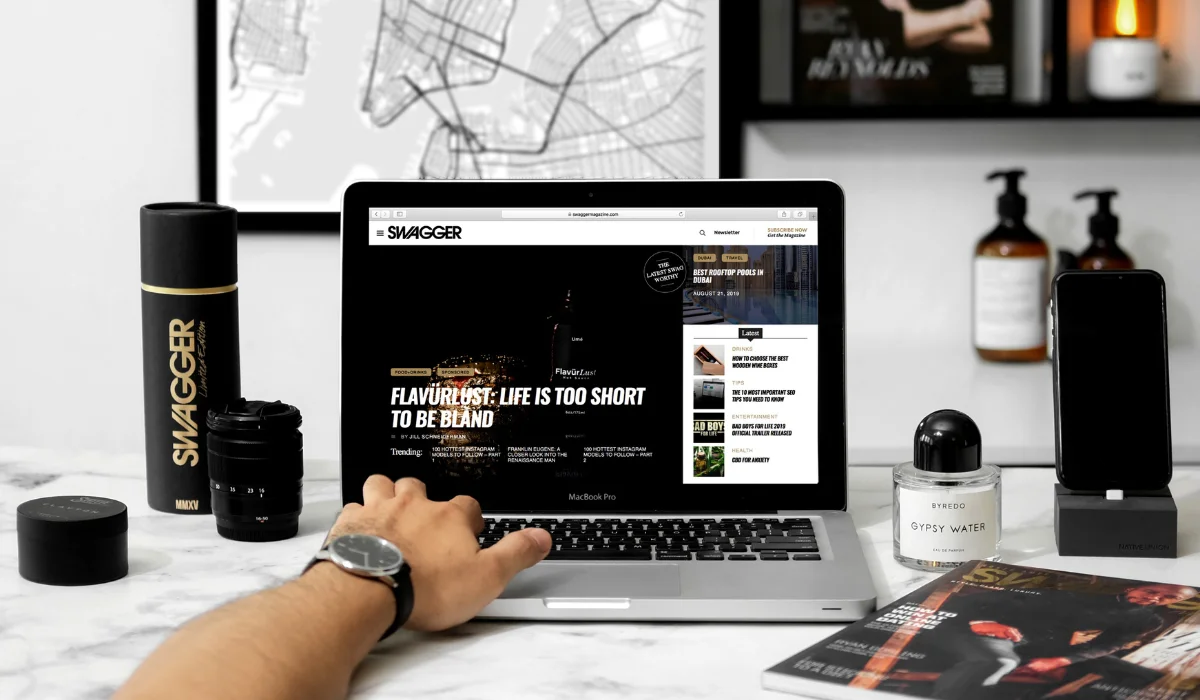 site web sur ordinateur