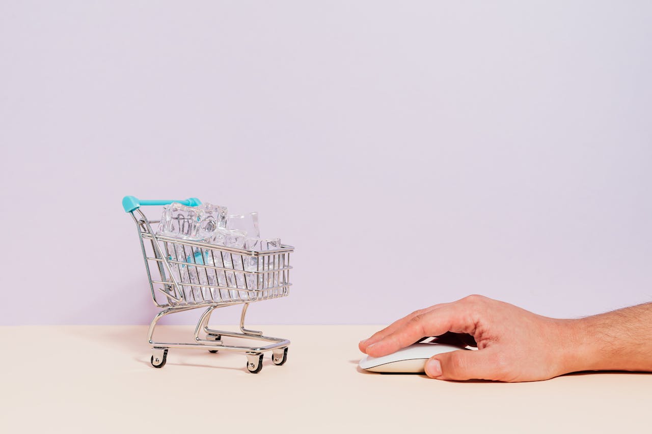 Interface d'une boutique en ligne sur un ordinateur portable illustrant le choix d'une plateforme e-commerce