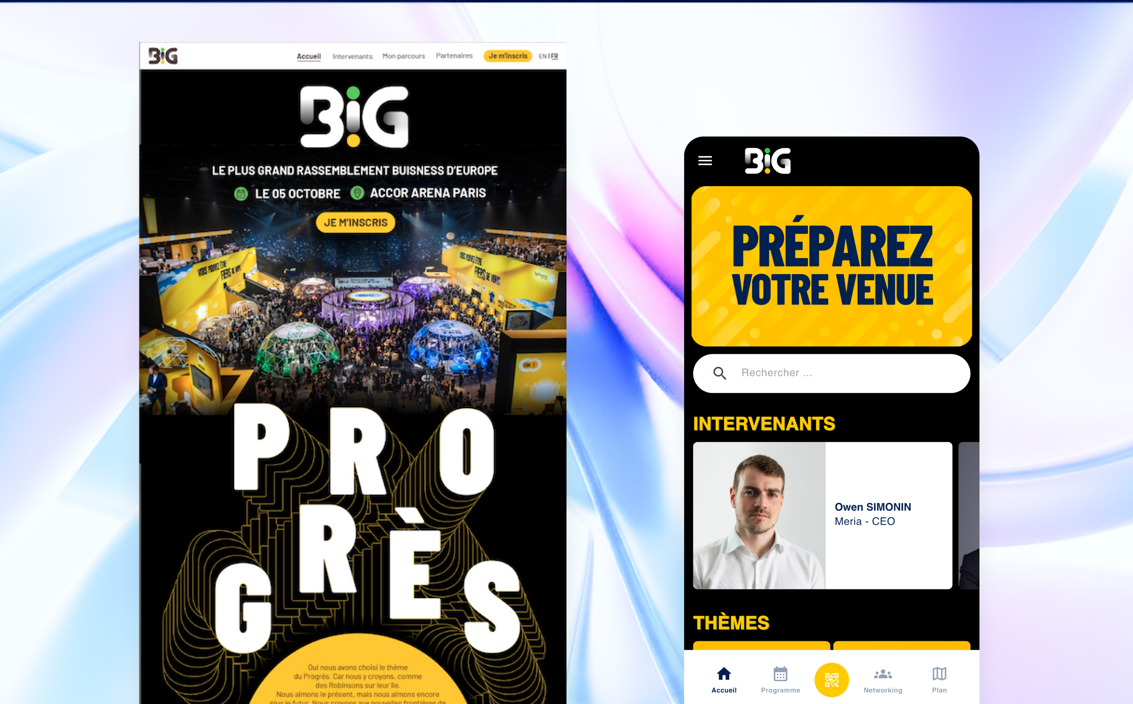 Group of six diverse young professionals gathered around a computer screen in a bright office, collaborating and discussing a project.