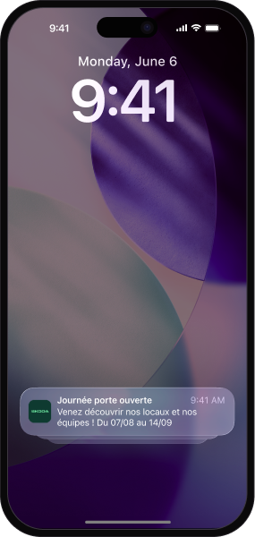 GloWave — Notification push sur iPhone
