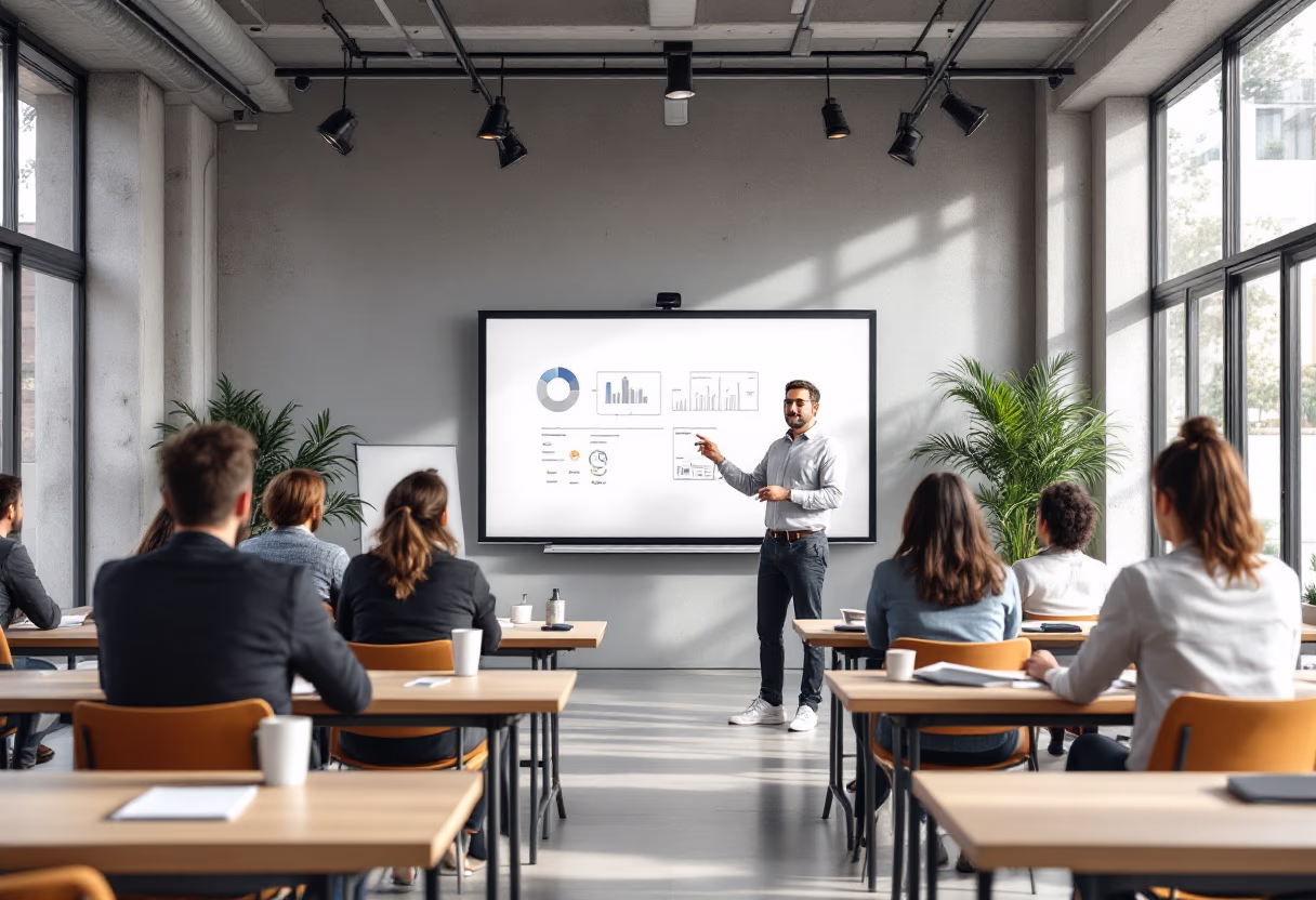 image of classroom lecture on ai