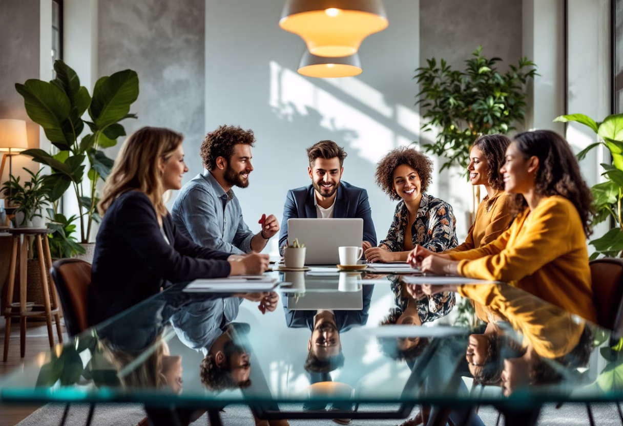 image of brainstorming session (for a productivity tools business)