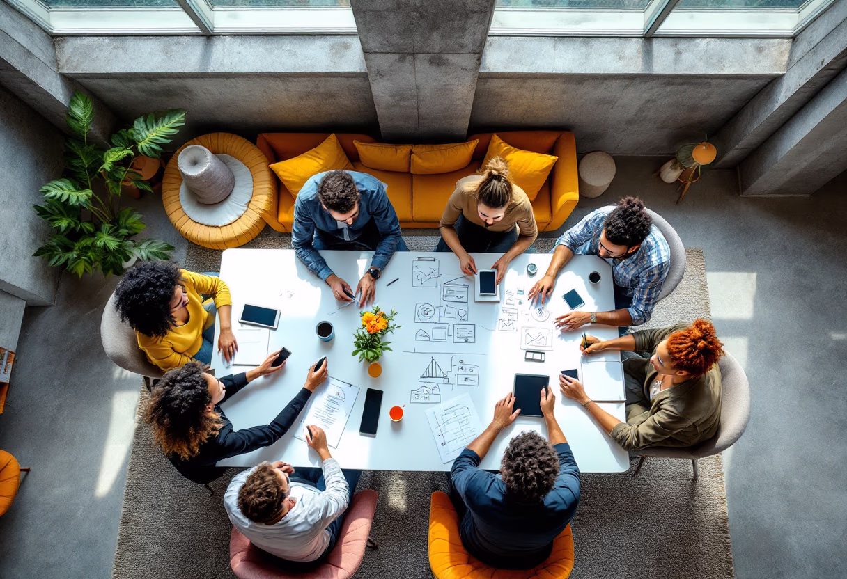 image of diverse group collaboration (for a hr tech)