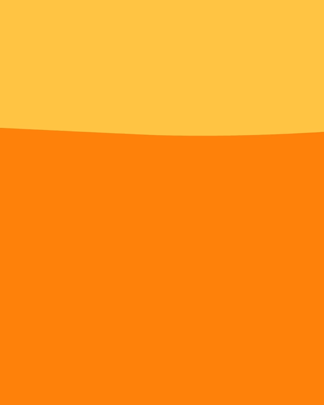 Composition abstraite avec deux zones de couleur, jaune clair en haut et orange vif en bas.