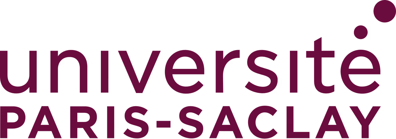 Logo de l’université Paris-Saclay en texte violet foncé.