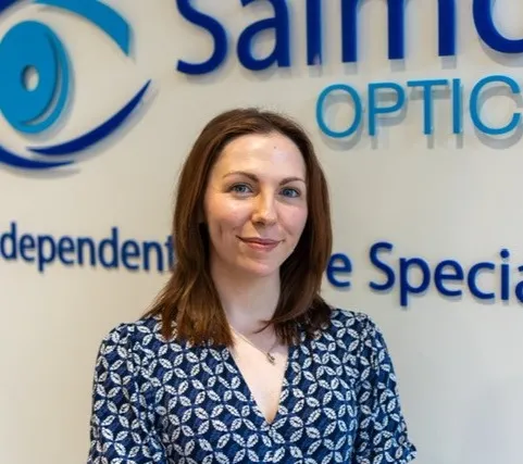 Portrait of Claire Lower, Optometrist at Salmoni Opticians