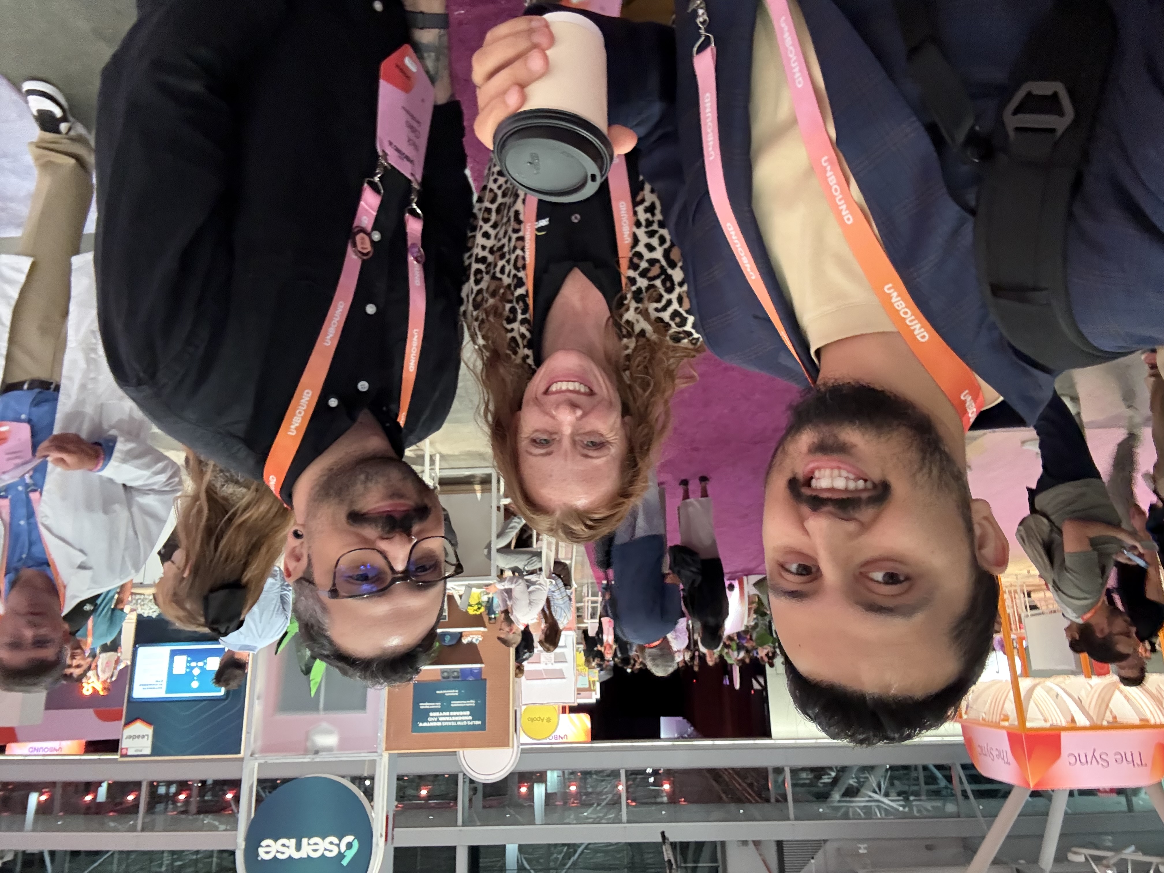 Kane Dabir taking a selfie with Anne-Marie Prince at the ZeroBounce booth at HubSpot UNBOUND 2026
