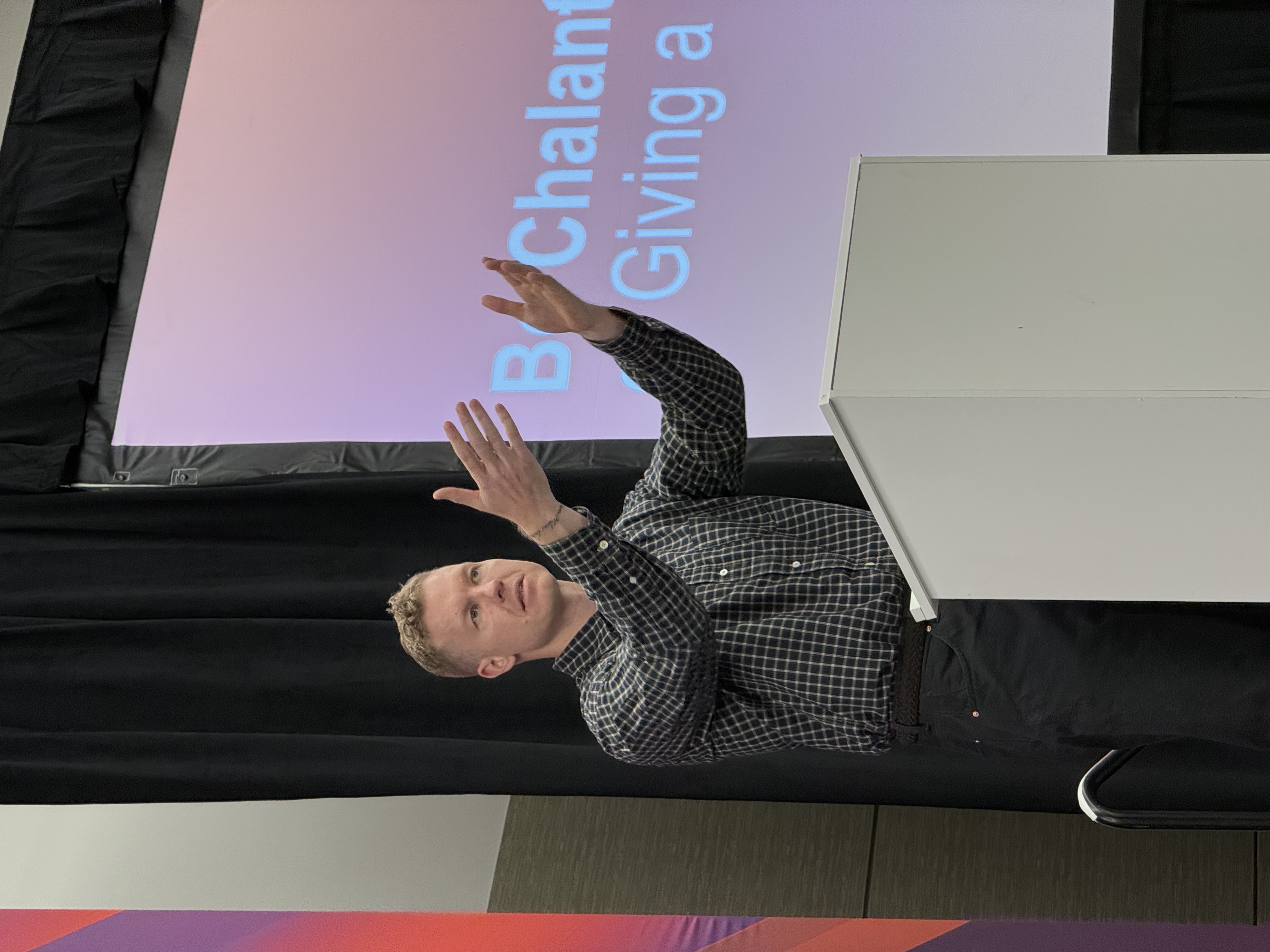 Sam Parr of My First Million speaking on stage at HubSpot UNBOUND 2026