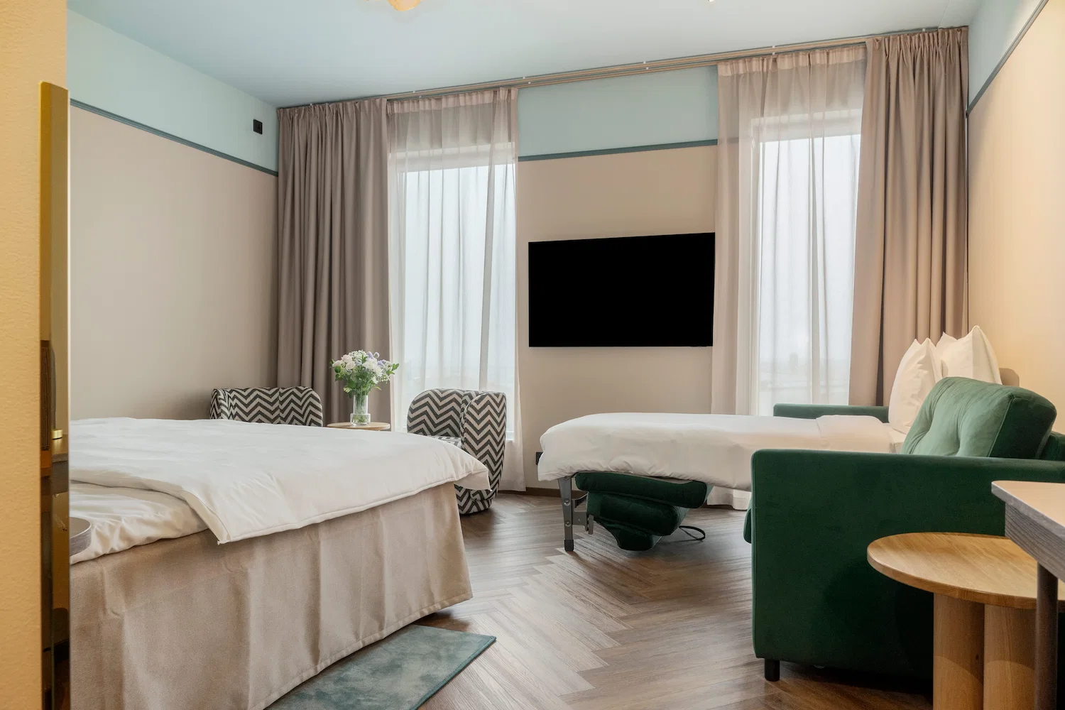 Juniorsvit för familjer med sovfåtölj på Willow Hotel