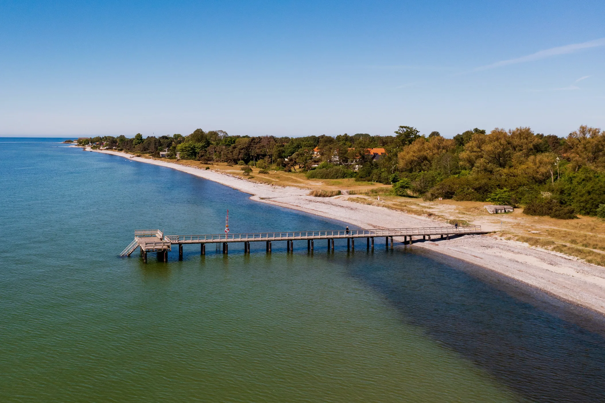 Badbrygga vid Smygehuk på Skånes sydkust nära Trelleborg
