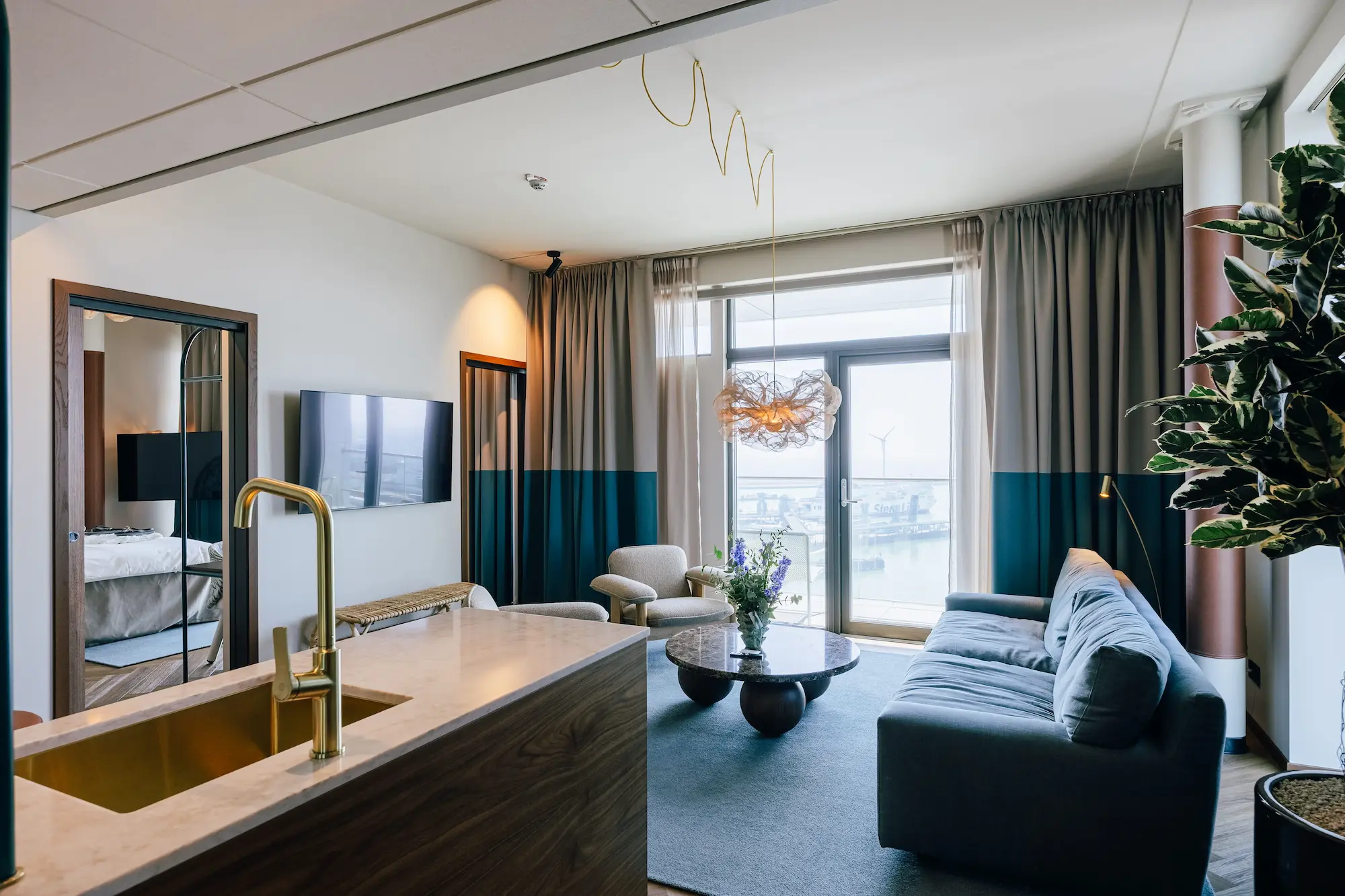 Penthouse-svit med balkong på Willow Hotel