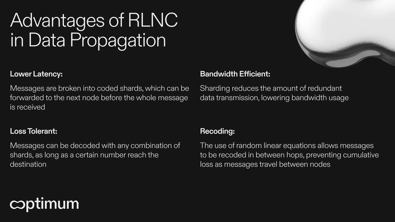 Advantages of RLNC in Data Propagation