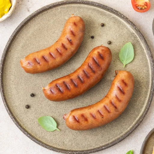 Kiełbasa śląska na talerzu