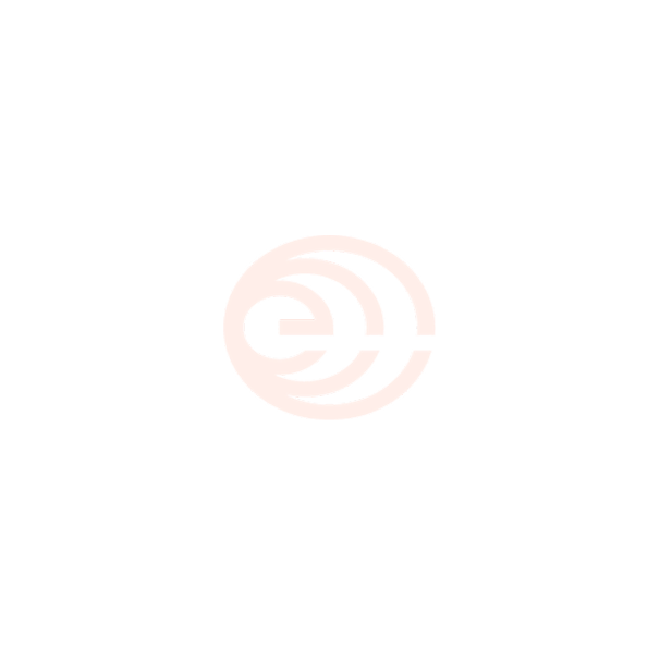 Stylized pink concentric circular design on a black background.
