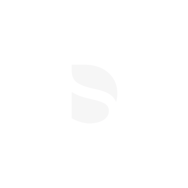 Abstract white shape on black background resembling a stylized letter S or two curved leaves.