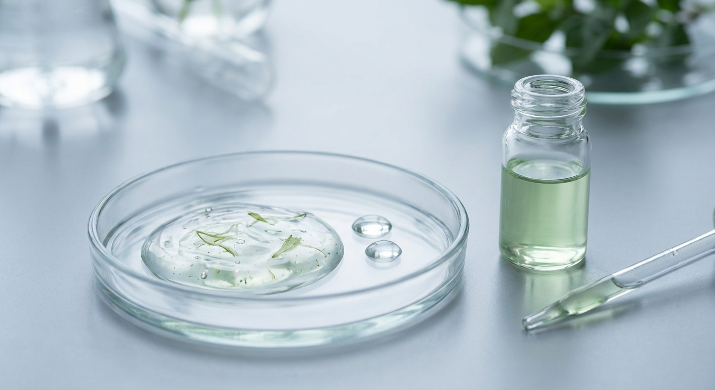 Close-up of Artemisia annua leaves under controlled vertical farming lights, highlighting potential for wrinkles and fine lines.