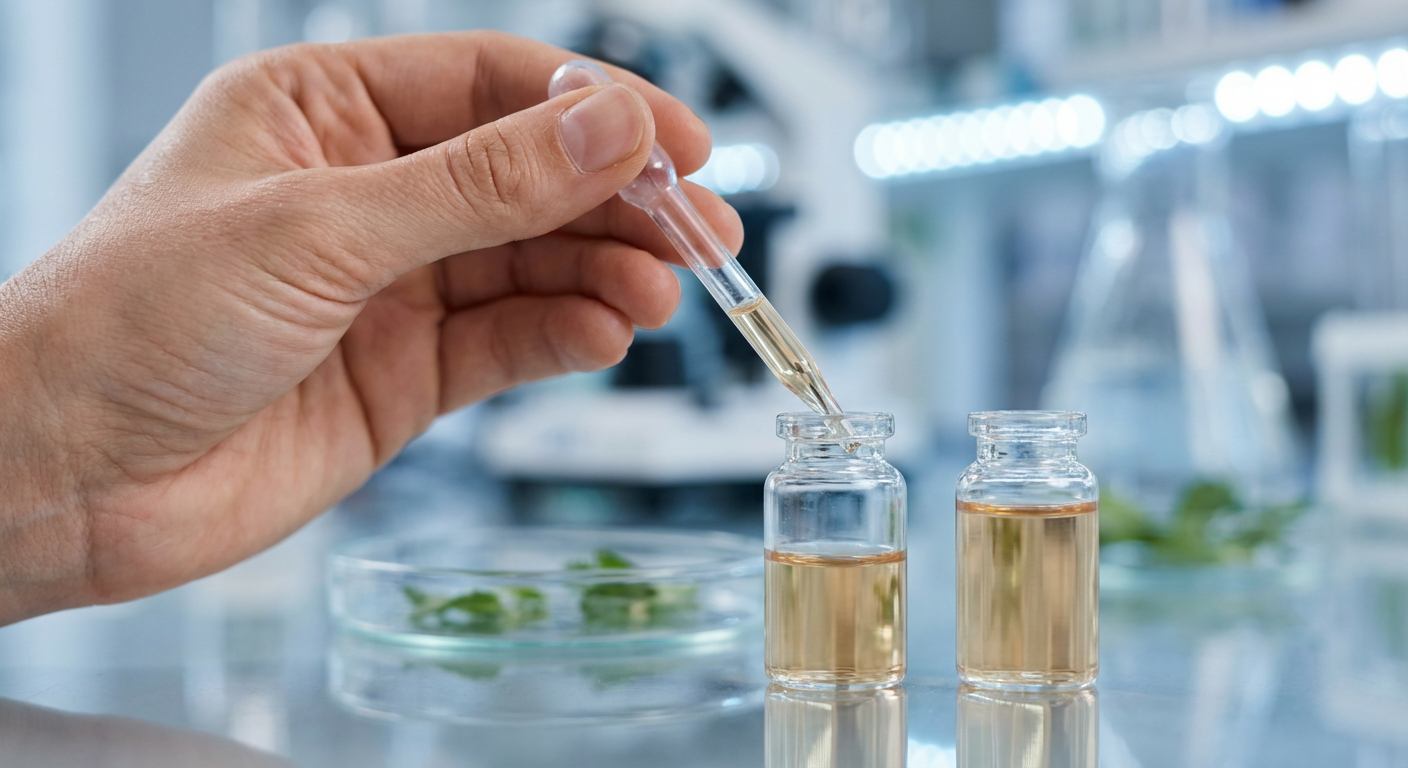 Close-up of green rosemary leaves, highlighting the natural source of rosmarinic acid.