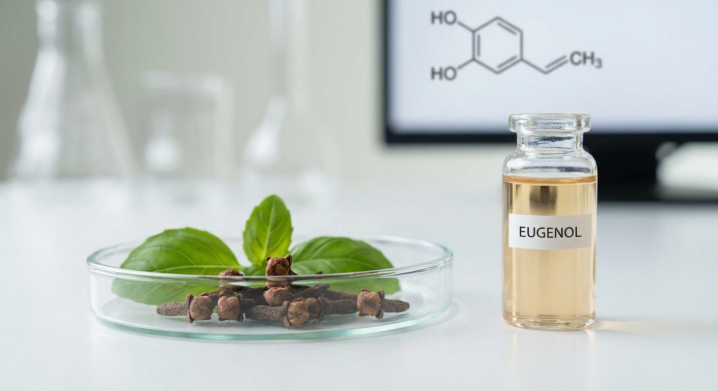 Close-up of dried cloves, highlighting eugenol's primary natural source.
