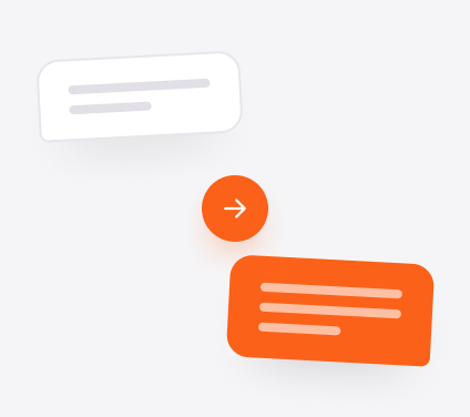 Card with orange icon showing letter A, three stars below, and an orange circle labeled LIVE on the bottom right.