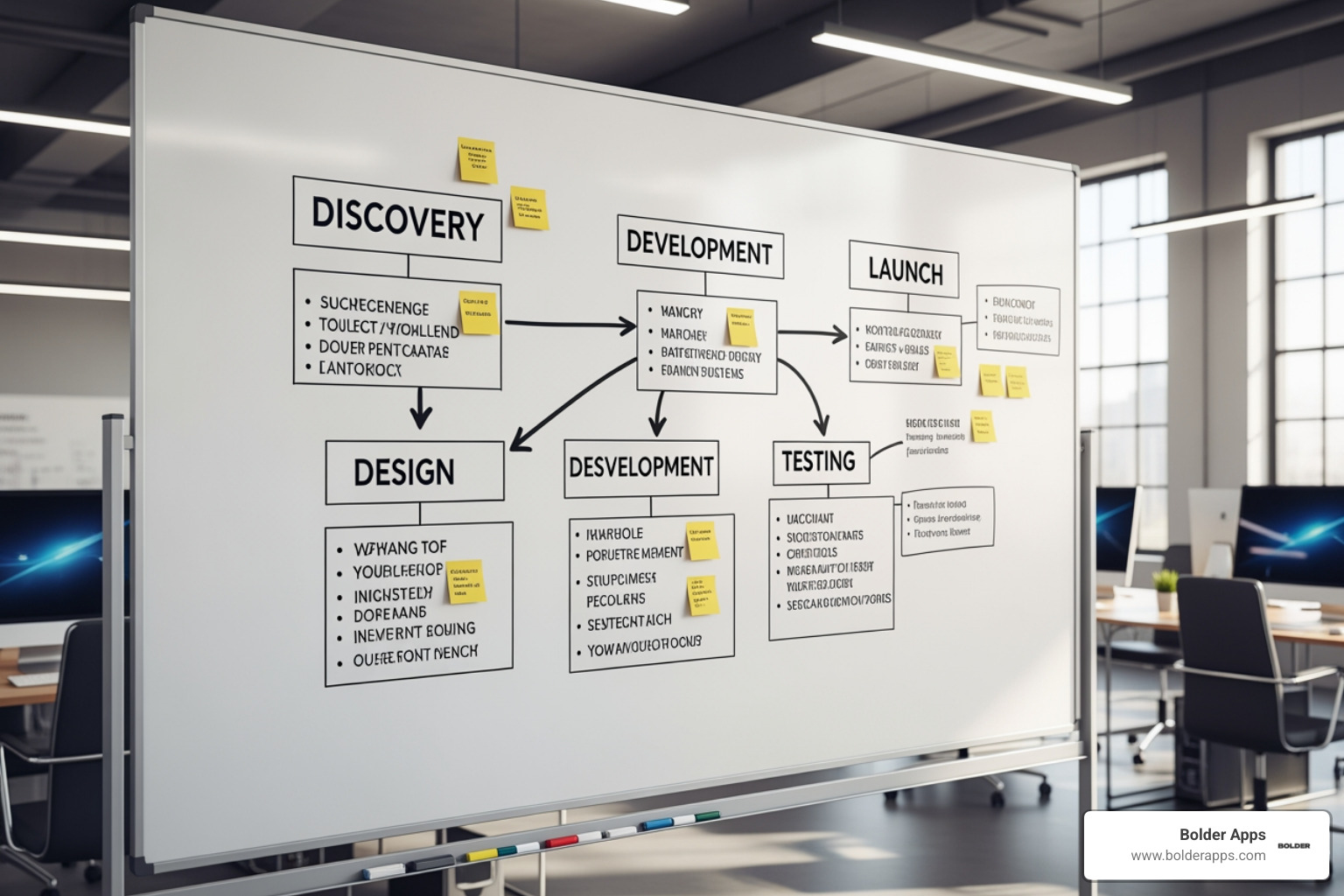 project roadmap showing development stages