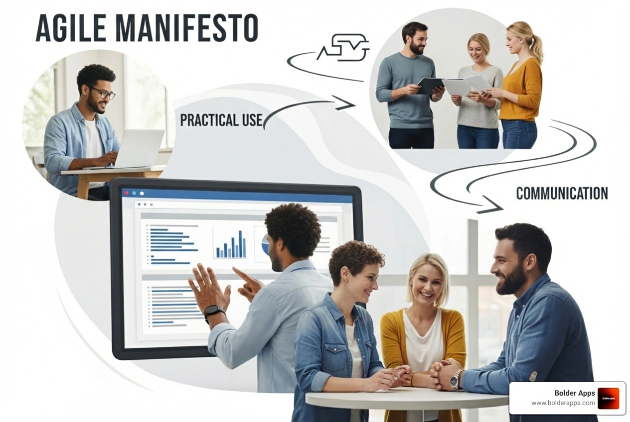 four core values of the Agile Manifesto - agile custom software development four core values of the Agile Manifesto - agile custom software development