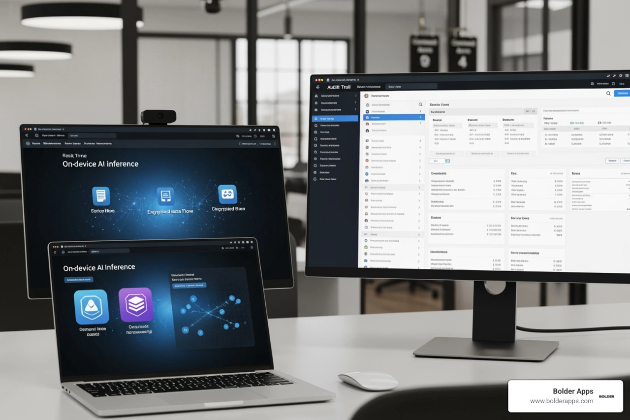 Enterprise security layers for intelligent apps including on-device inference and audit trails Enterprise security layers for intelligent apps including on-device inference and audit trails