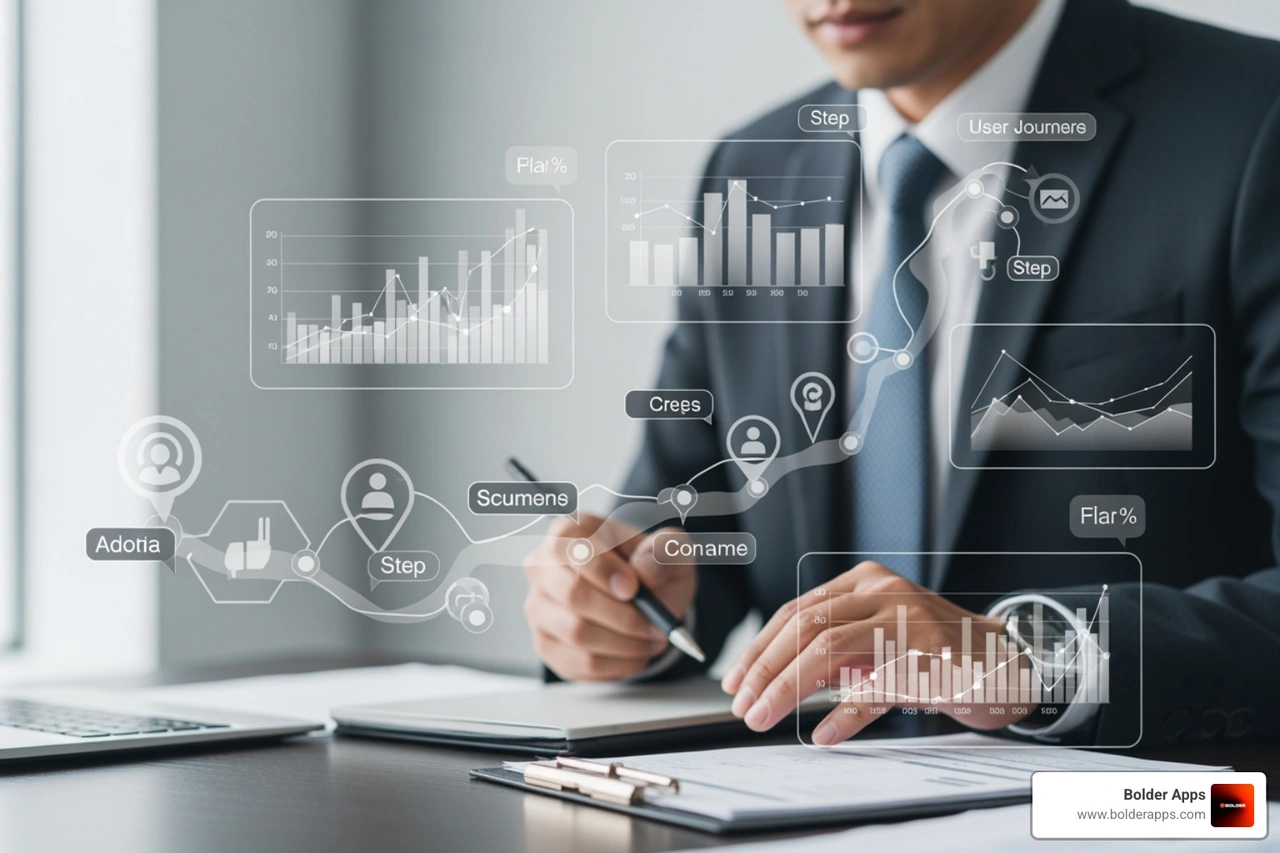 image of a user journey map overlaid with statistical charts - data driven user experience image of a user journey map overlaid with statistical charts - data driven user experience