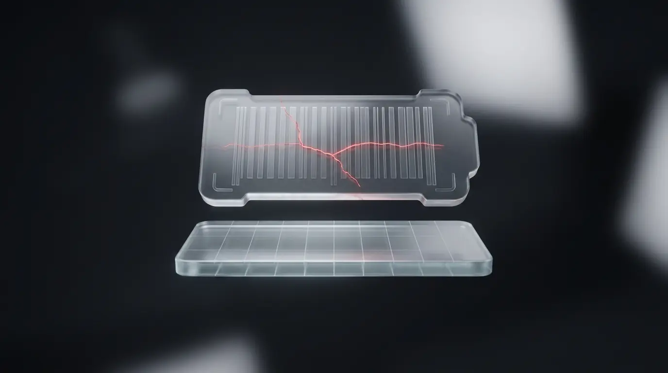 Frosted glass barcode scanner representing shopper workflow