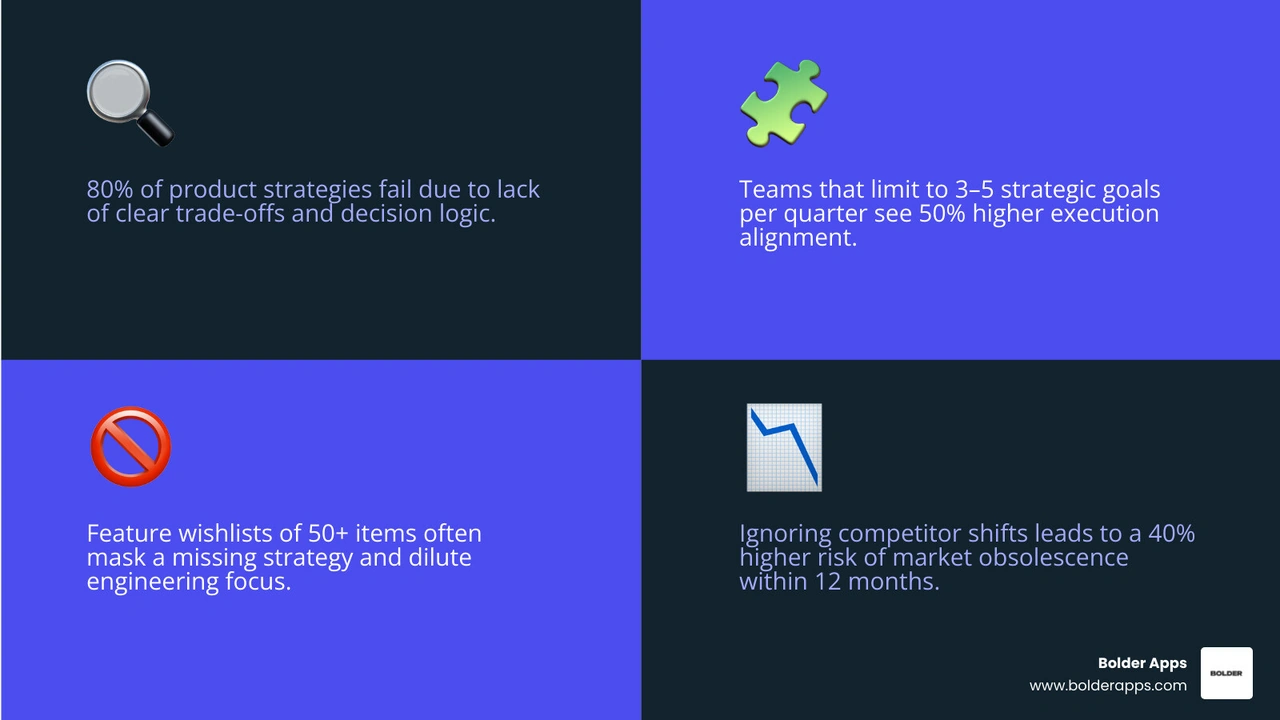 Infographic detailing product strategy performance indicators infographic