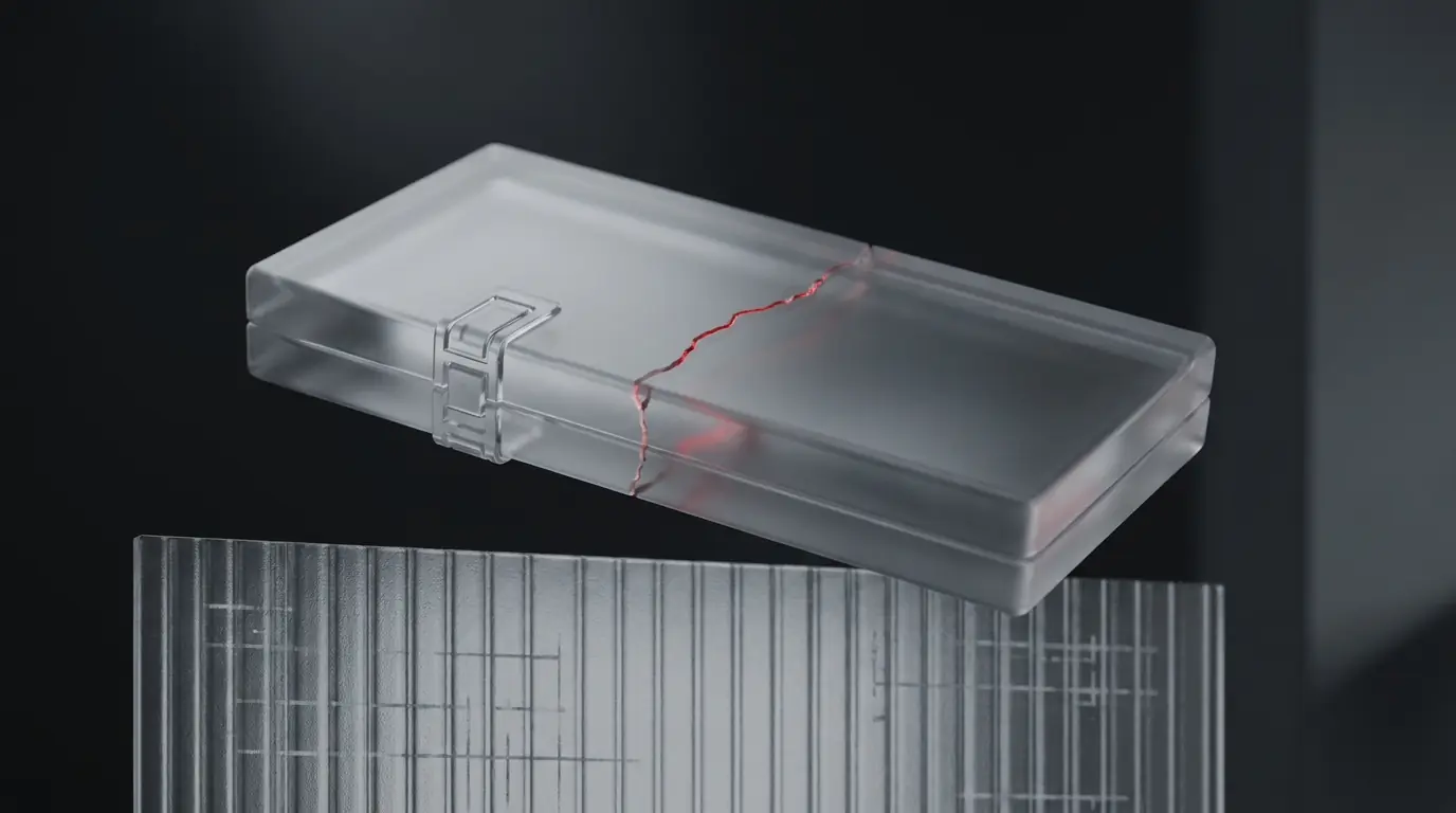 3D frosted glass central query node with retrieval lines reaching to data fragments representing RAG architecture accuracy