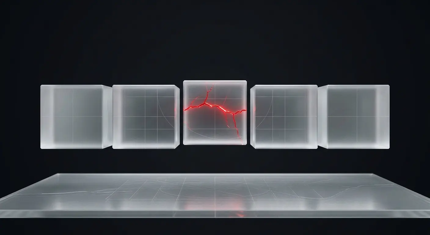 Abstract 3D render illustrating the moment before signing an app development contract