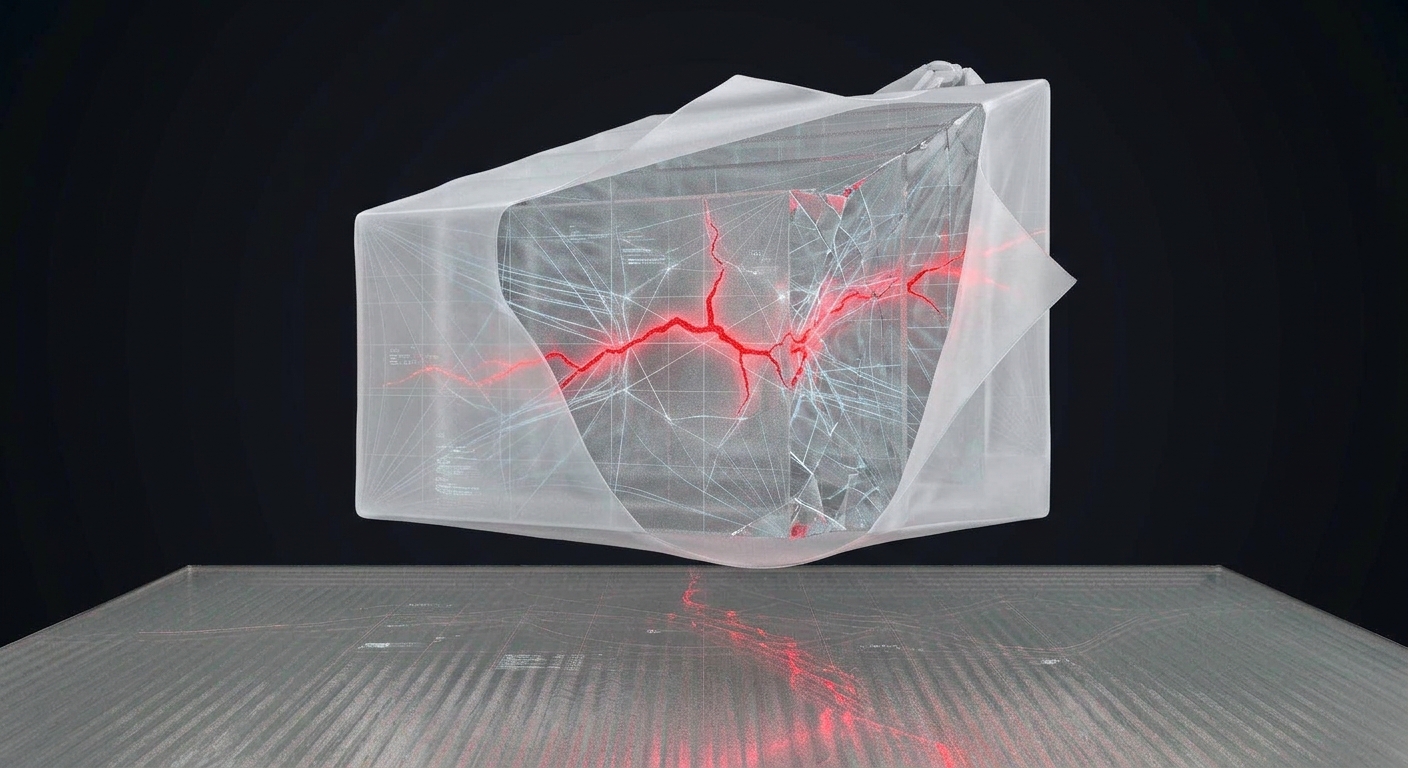 Abstract 3D render illustrating coordination overhead across a growing team