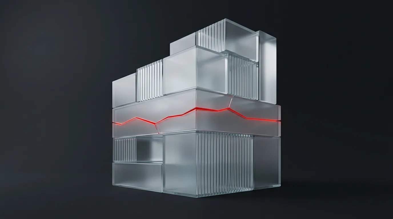 Interlocking frosted modules like software stacks