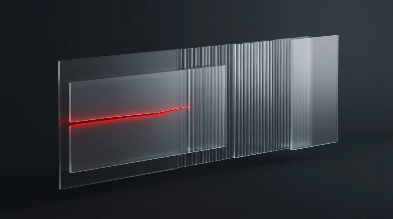 Frosted sprint board panels with red status slit