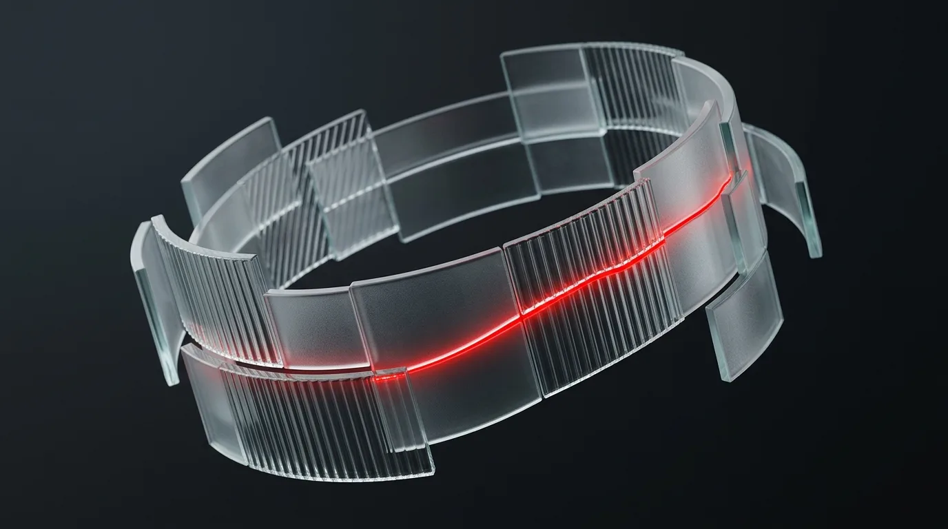 Frosted toolbelt ring with red autonomy slit