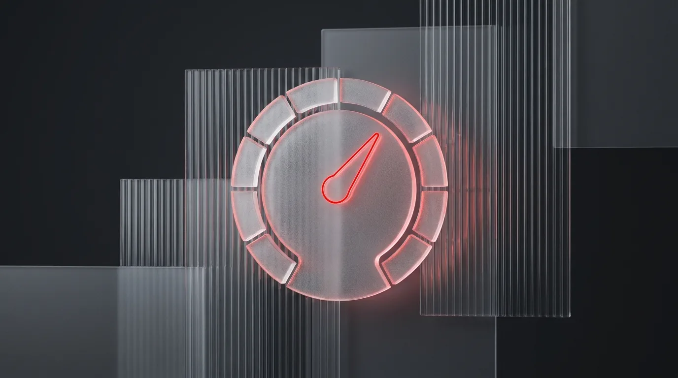 Frosted checkpoint dial with red ship needle