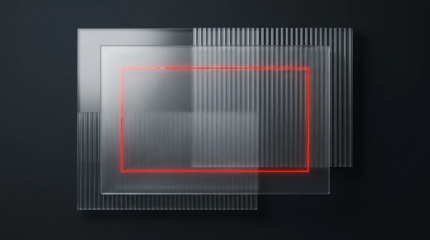 Frosted sketch plane with red outline