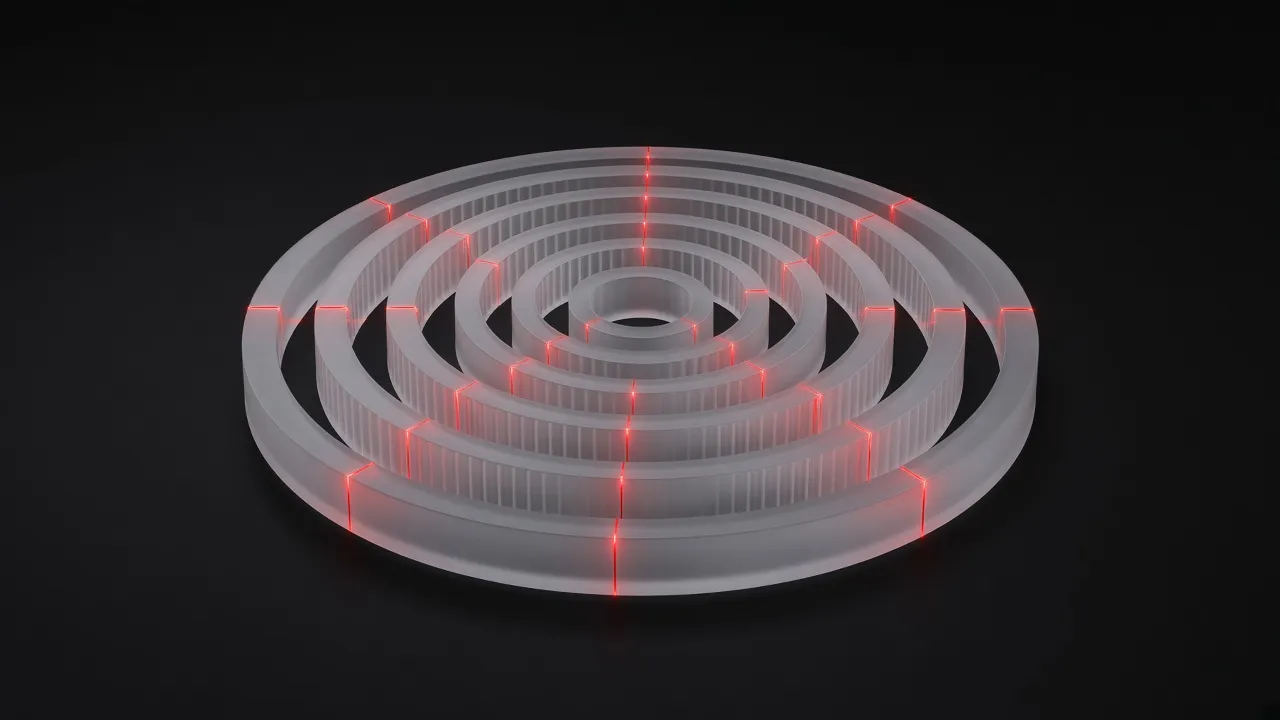 Frosted sprint cadence rings with red marker