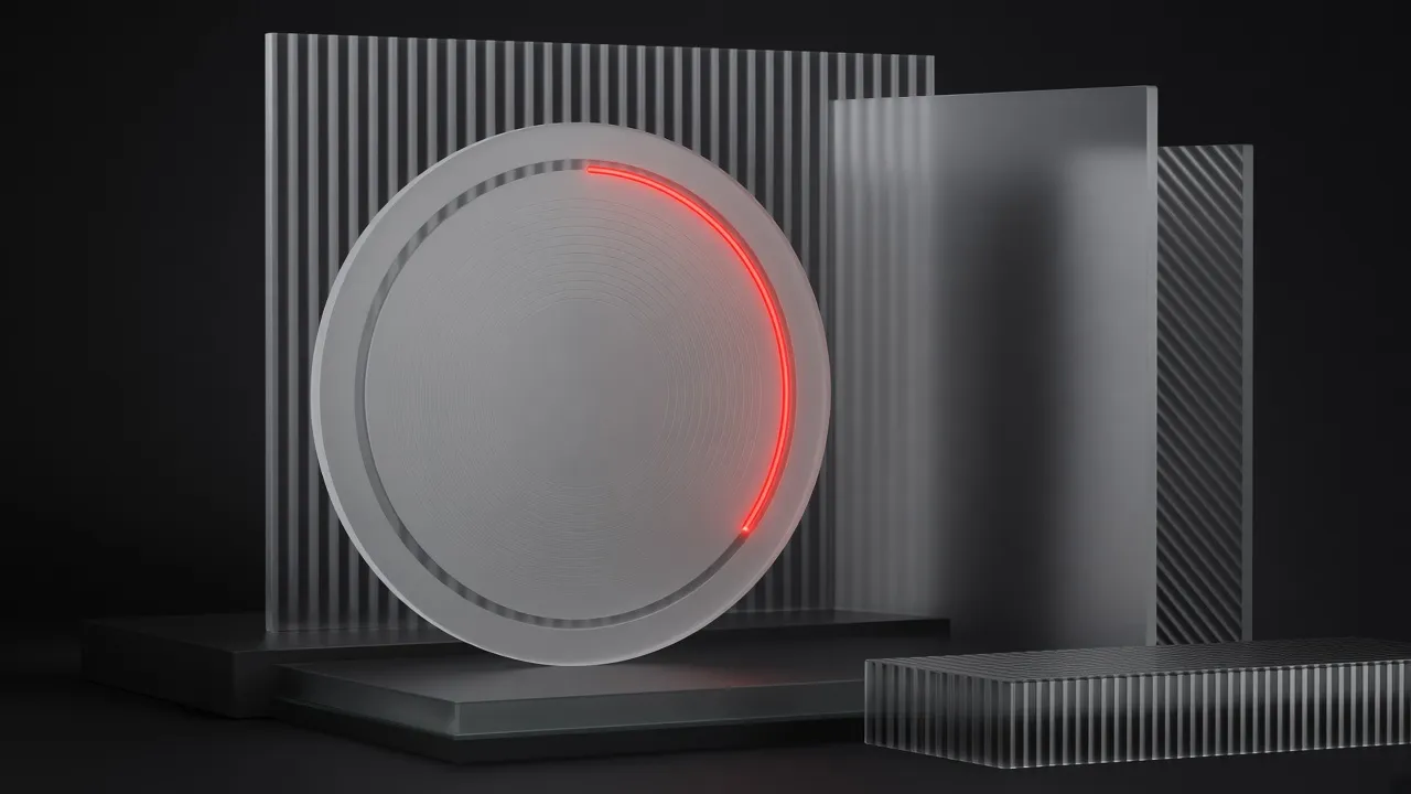 Frosted monitoring dial with red alert arc