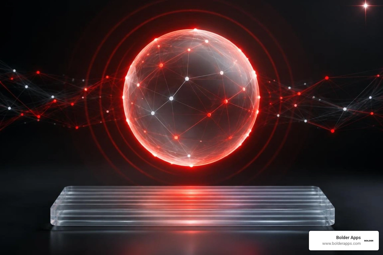 Glass networked sphere representing distributed collaboration Glass networked sphere representing distributed collaboration
