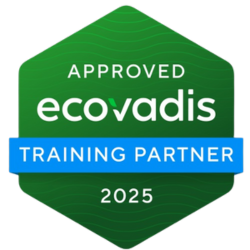 EcoVadis Approved Training Partner-badge 2025 van The Ecological Entrepreneur.