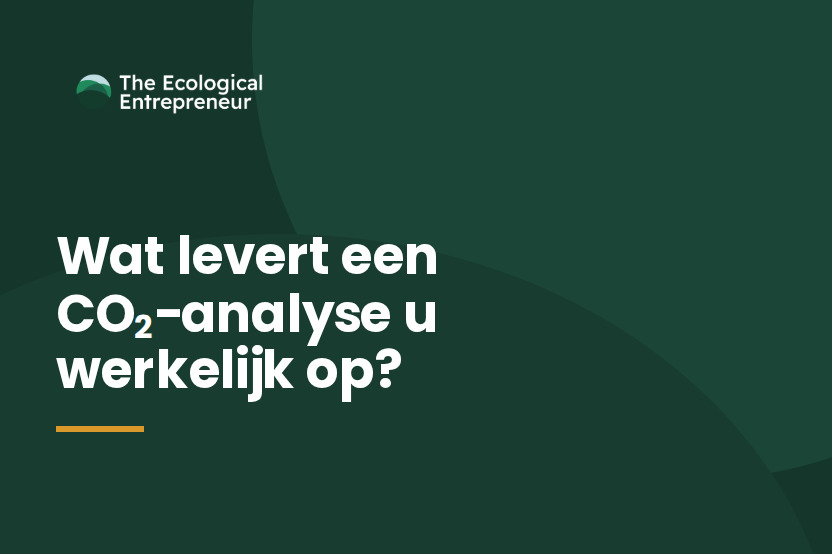 E-book ‘Wat levert een CO₂-analyse u werkelijk op?’ van The Ecological Entrepreneur, over CO₂-data voor markt, operatie en keten